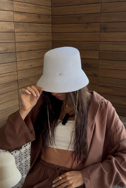 Panama Rina with chain White