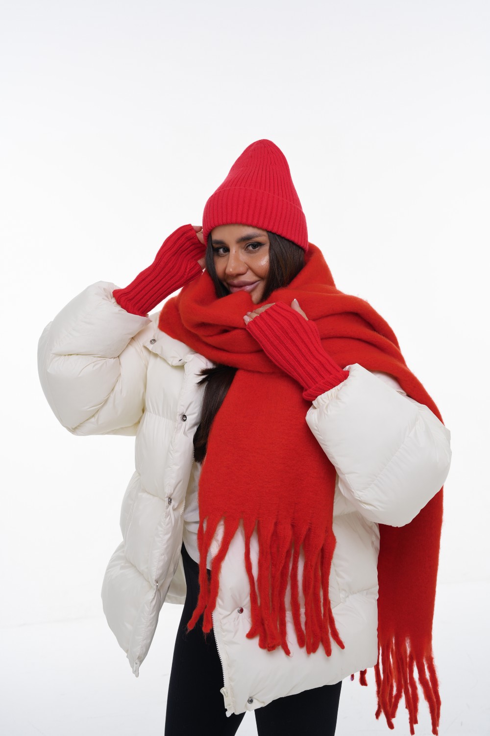 Maya Red Wool Hat