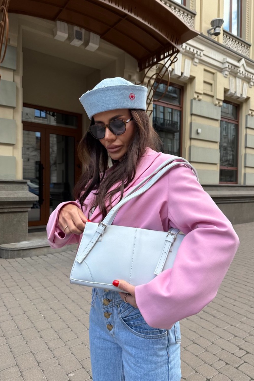 Морячка з деніму РР new Блакитна