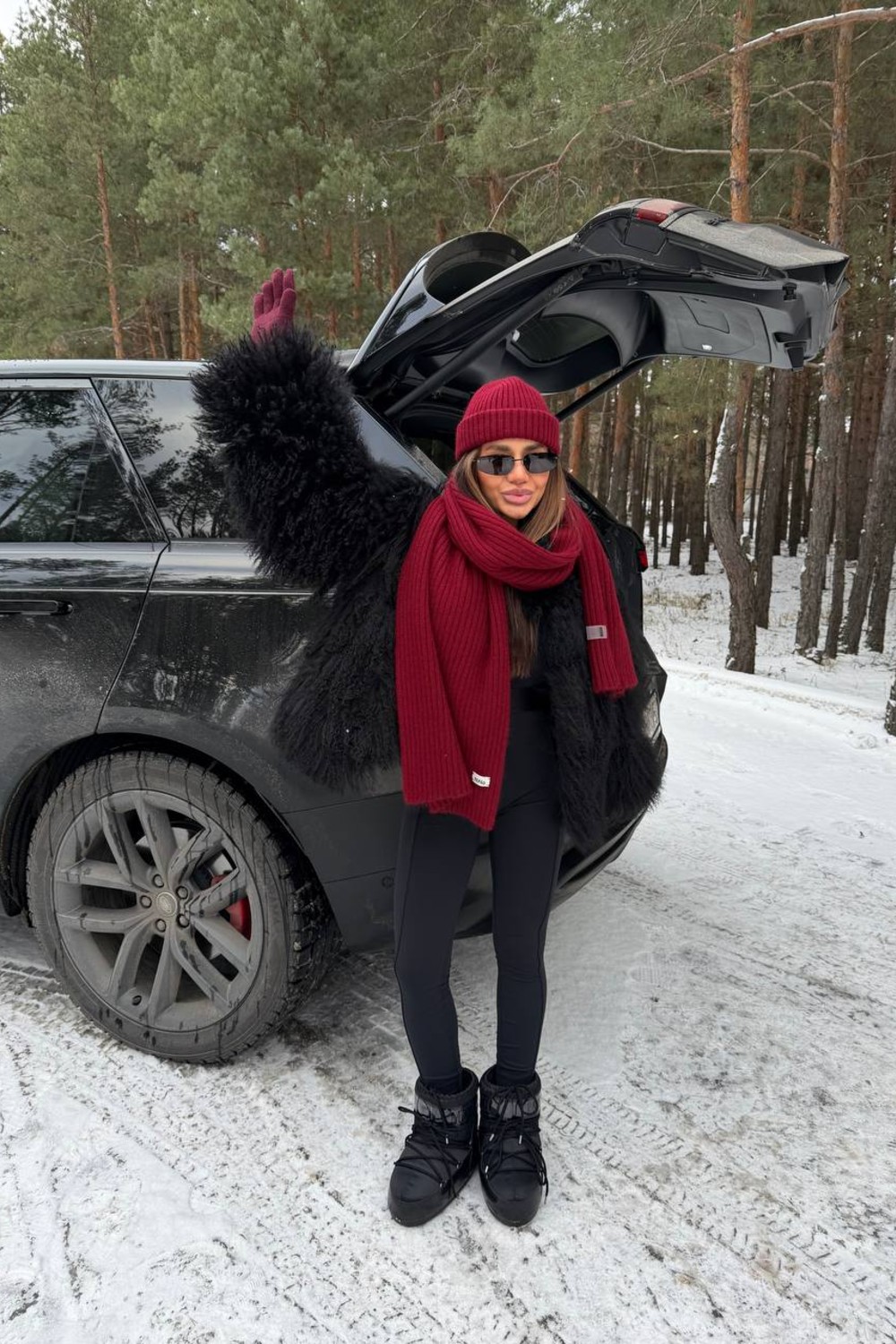 Шарф вовняний з додаванням ангори Комо Марсала