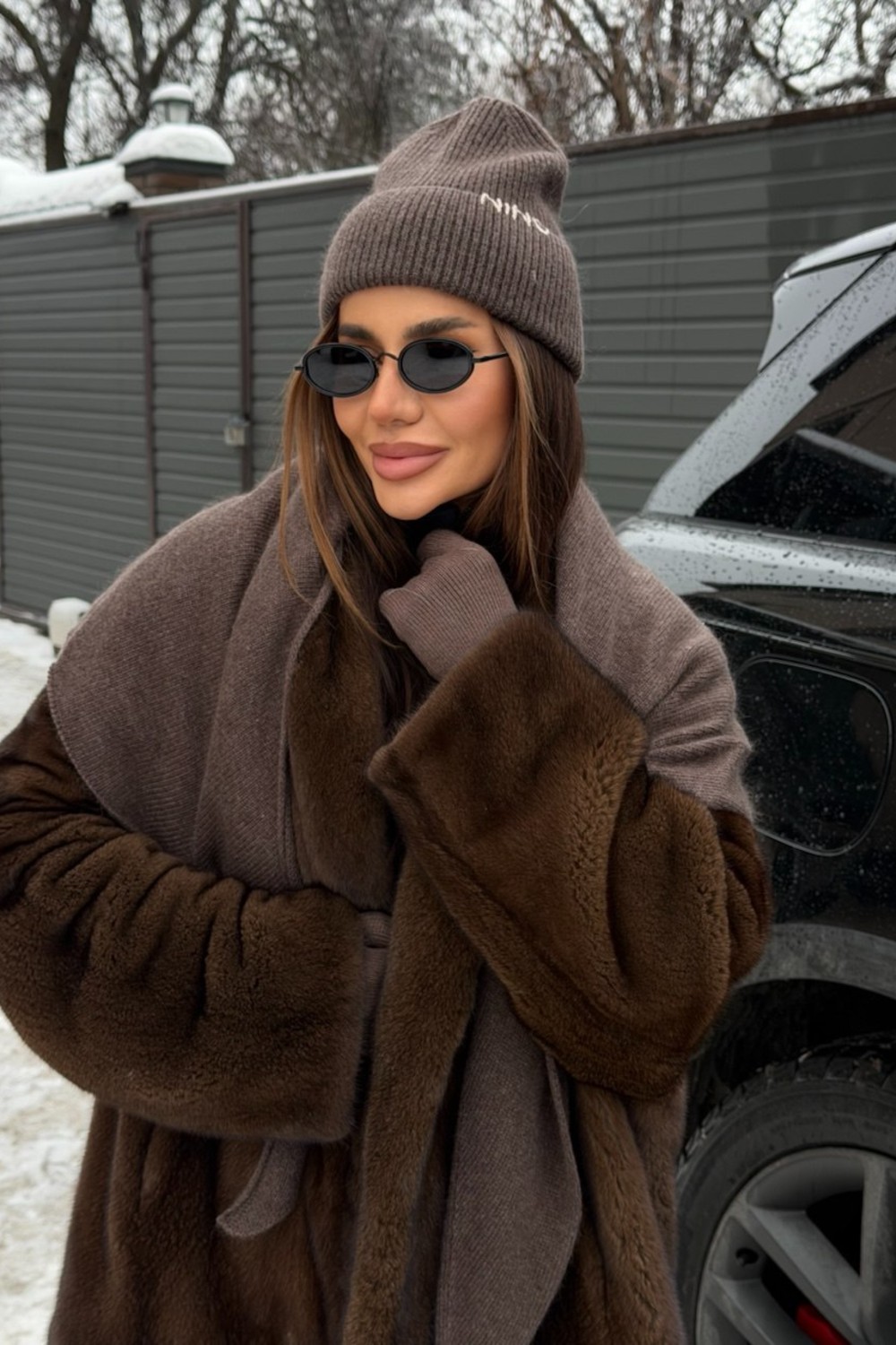 Naomi Mocha Wool Hat