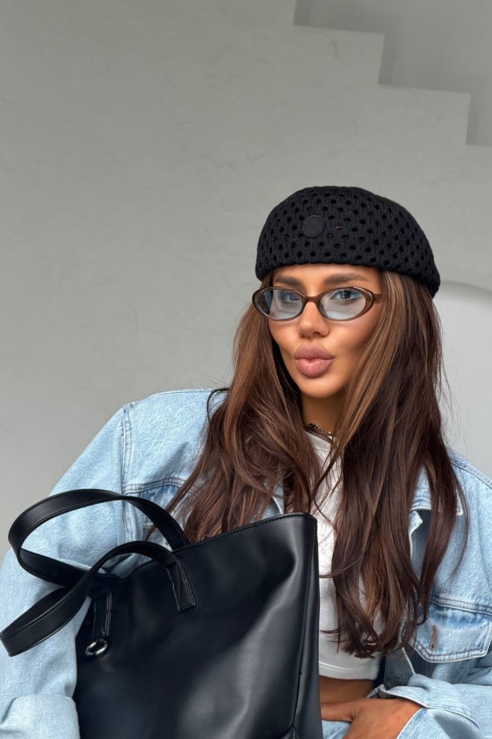 Кепі з бавовни Polli Чорний